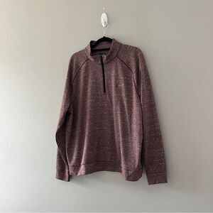 Greg Norman Red Pullover Sweater 1/4 Zip Fleece Size XL